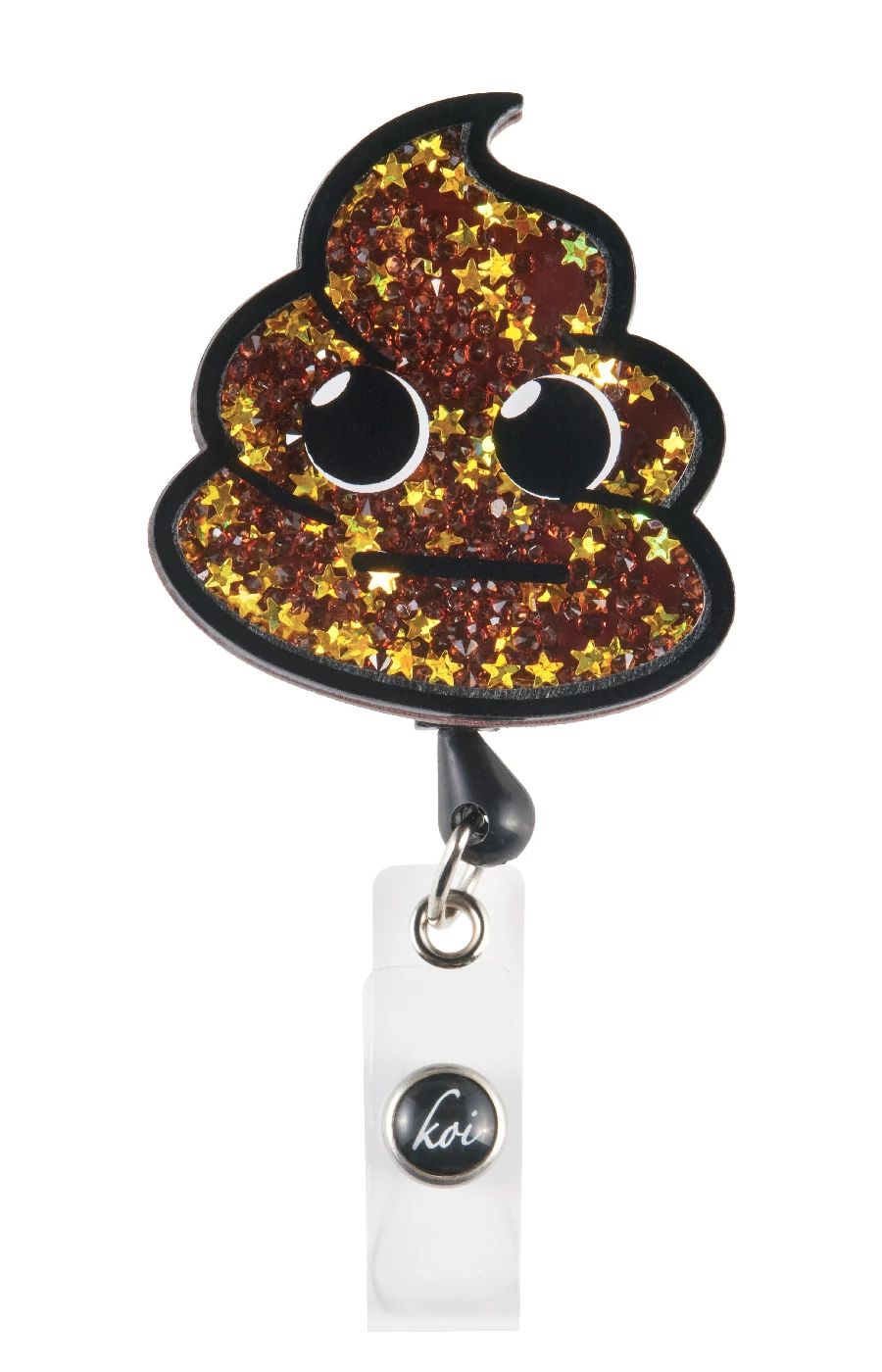 Poop Emoji – Retractable ID Badge Reel Retractable Badge Reel koi