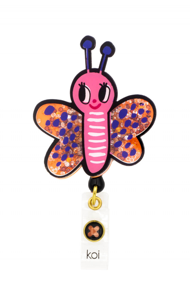 Buddiefly - Retractable ID Badge Holder Retractable Badge Reel koi