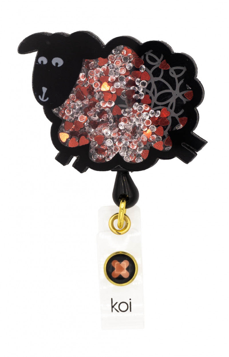 Black Sheep - Retractable ID Badge Holder Retractable Badge Reel koi