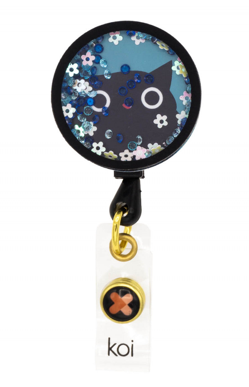 Flower Cat - Retractable ID Badge Holder Retractable Badge Reel koi