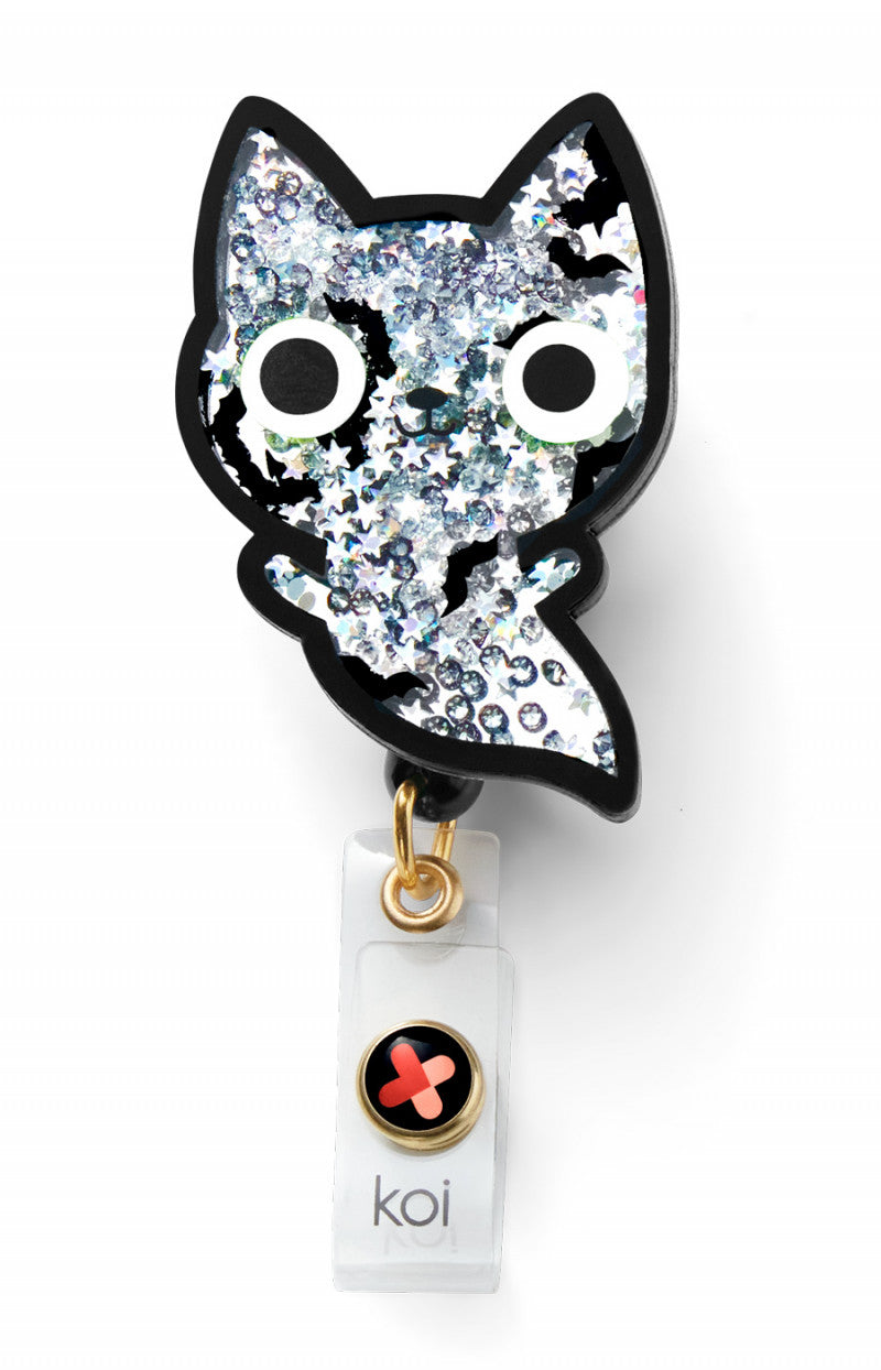 Ghost Cat - Retractable ID Badge Holder Retractable Badge Reel koi