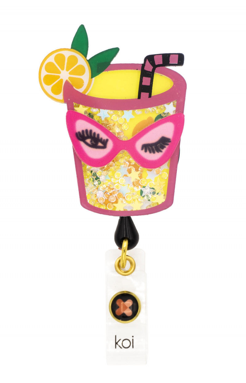 Lemonade Girl - Retractable ID Badge Holder Retractable Badge Reel koi