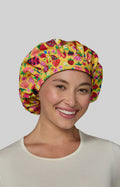 KOI Artist Series Bouffant Scrub Cap - Strawberries and Ladybugs