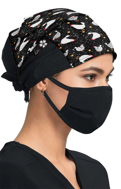 Koi Unisex Surgical Hat Scrub Cap Koi Chicken Scratch  