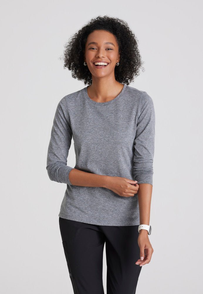 Accelerate Long Sleeve UnderscrubBarco OneBOK804-HeatherGrey-XXS
