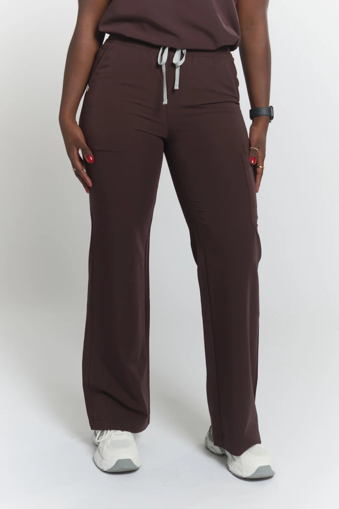 ACE High - Waisted Wide Leg Scrub PantsJOIIAACE-ESPRESSO-XS