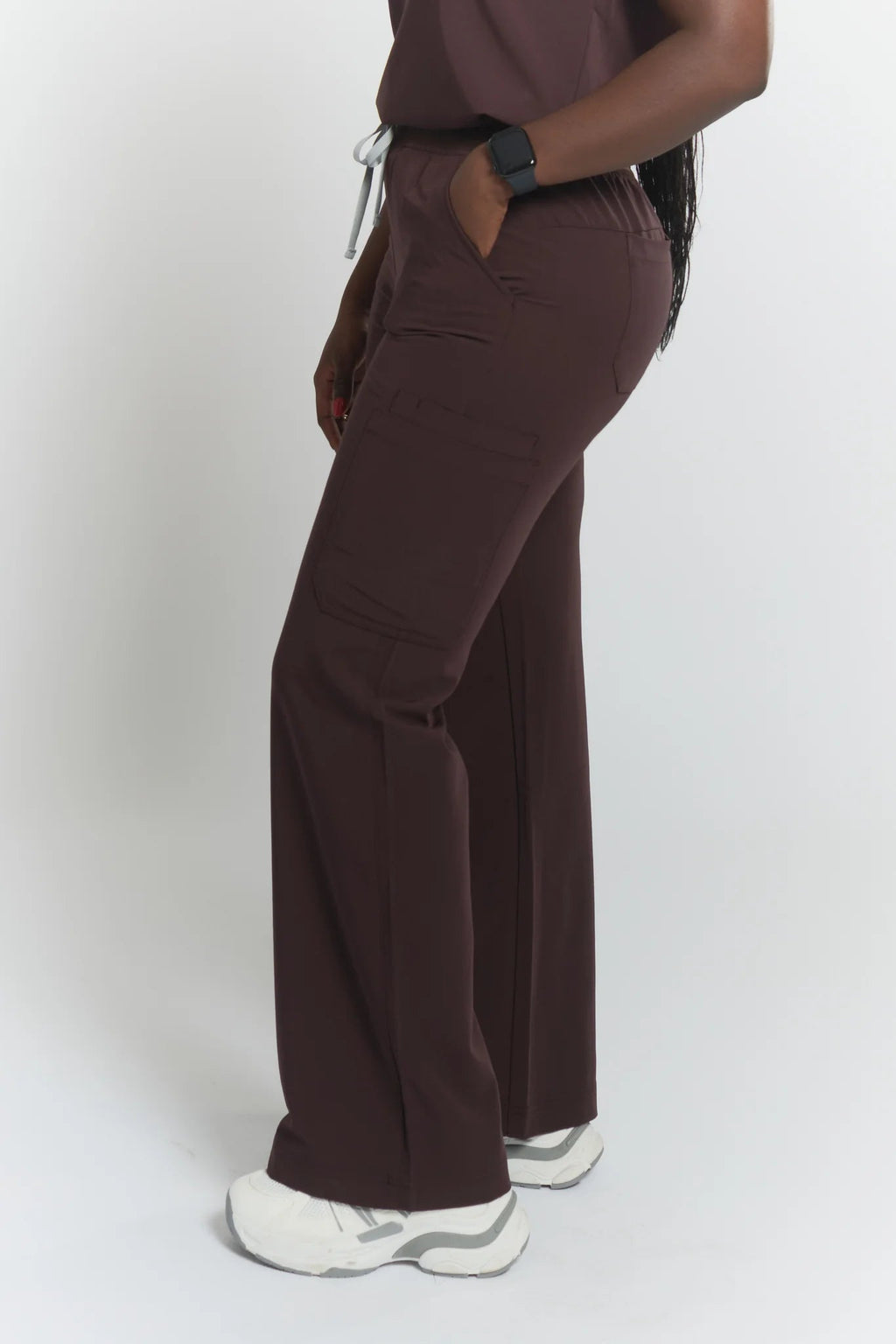 ACE High - Waisted Wide Leg Scrub PantsJOIIAACE-ESPRESSO-XS