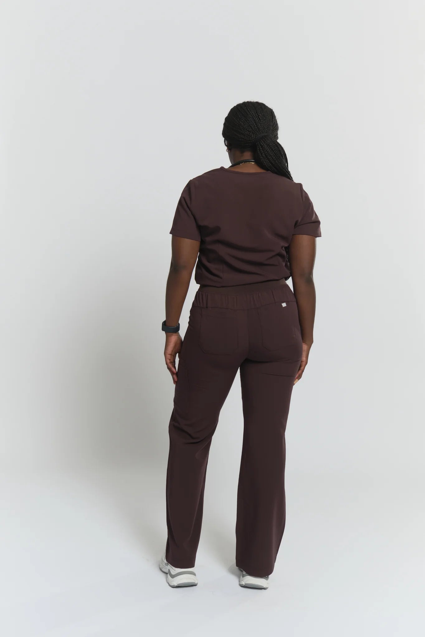 ACE High - Waisted Wide Leg Scrub PantsJOIIAACE-ESPRESSO-XS