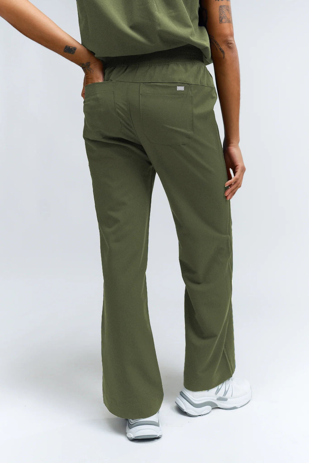 ACE High - Waisted Wide Leg Scrub PantsJOIIAACE-MOSSYGREEN-XS