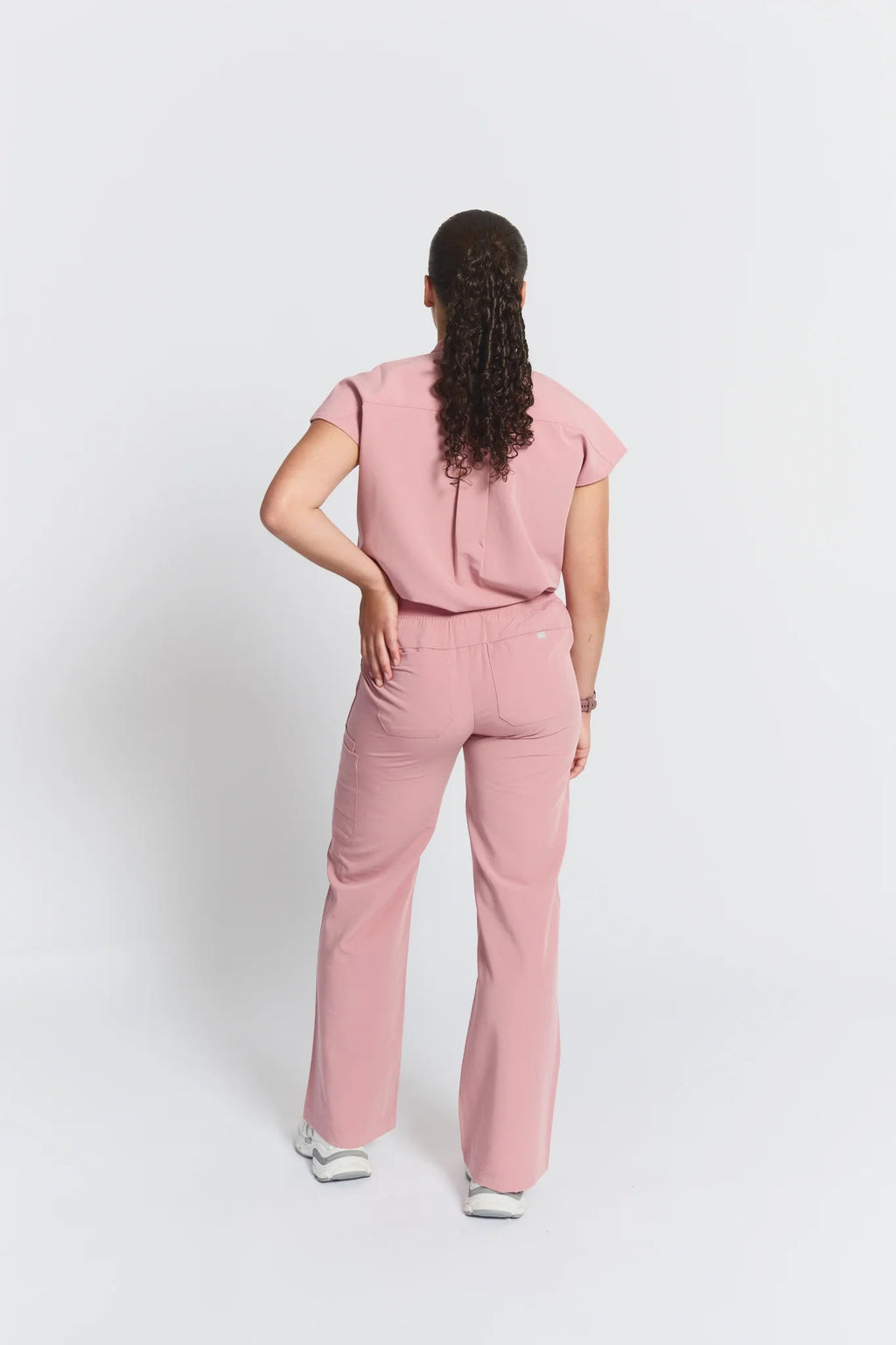 ACE High - Waisted Wide Leg Scrub PantsJOIIAACE-ROSEWOOD-XS