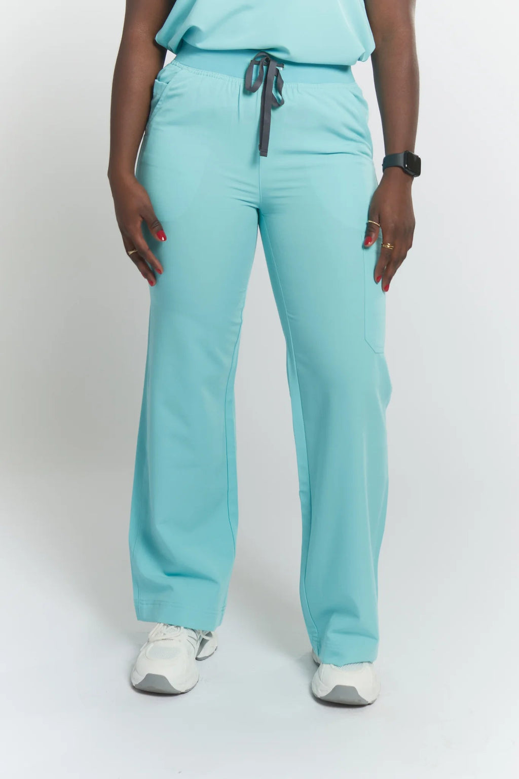 ACE High - Waisted Wide Leg Scrub PantsJOIIAACE-SKYBLUE-XS