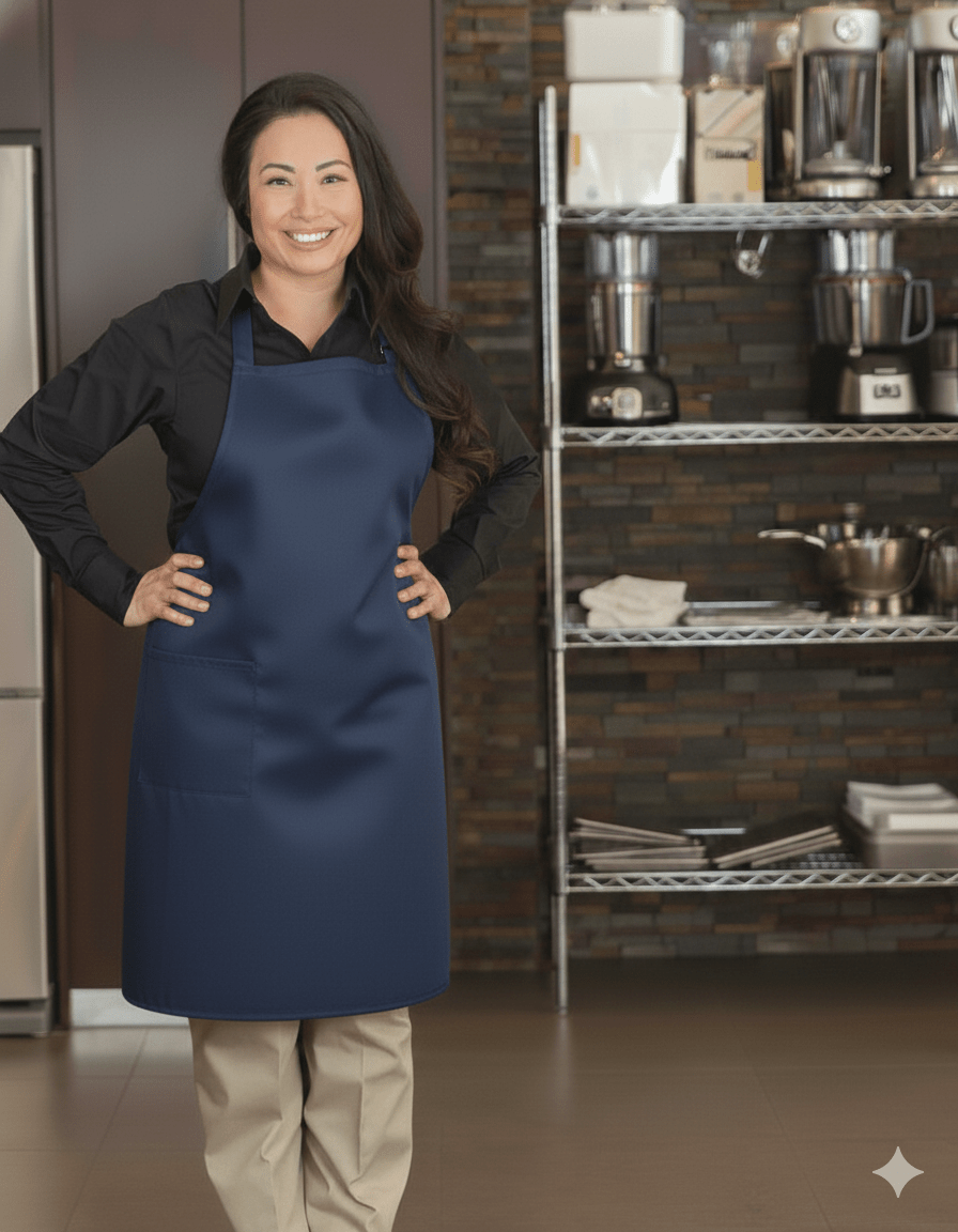 Adjustable Bib Apron with PocketsPremium Uniforms1150-NAVY