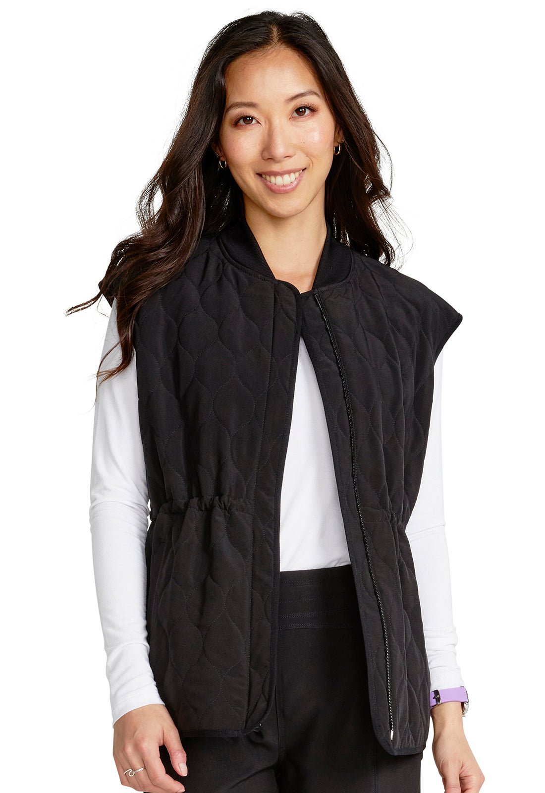 Allura - Quilted Scrub VestAlluraCKA570-BLACK-XS