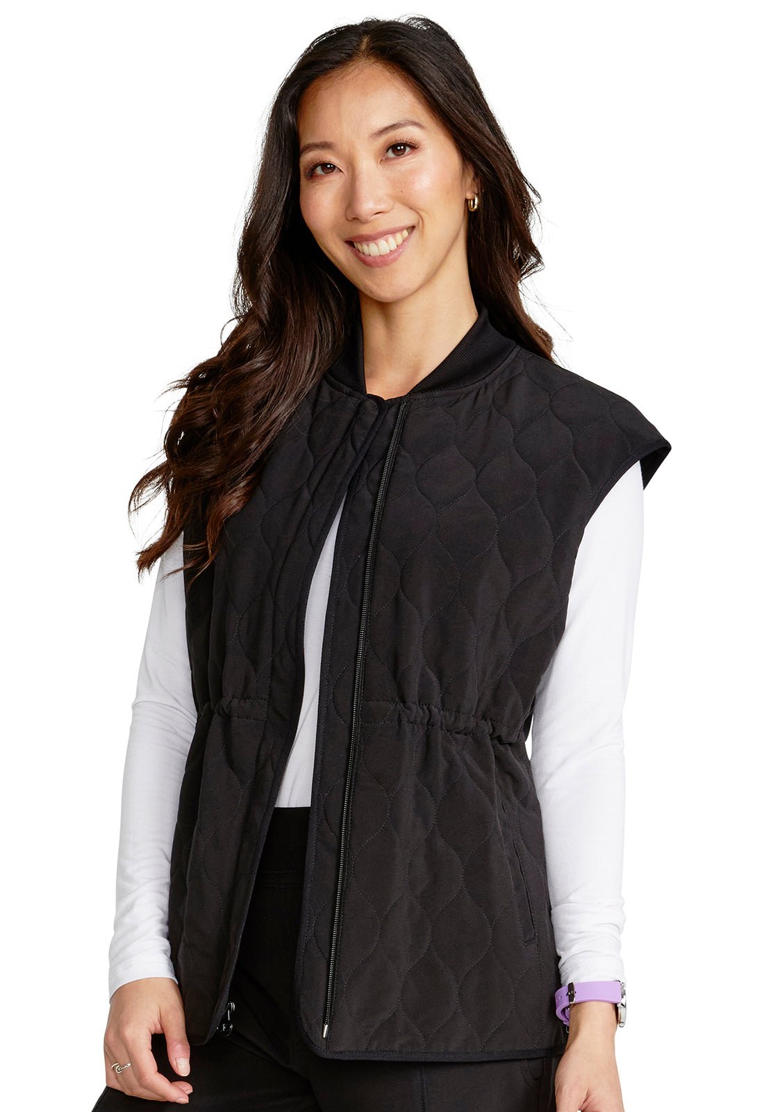 Allura - Quilted Scrub VestAlluraCKA570-BLACK-XS