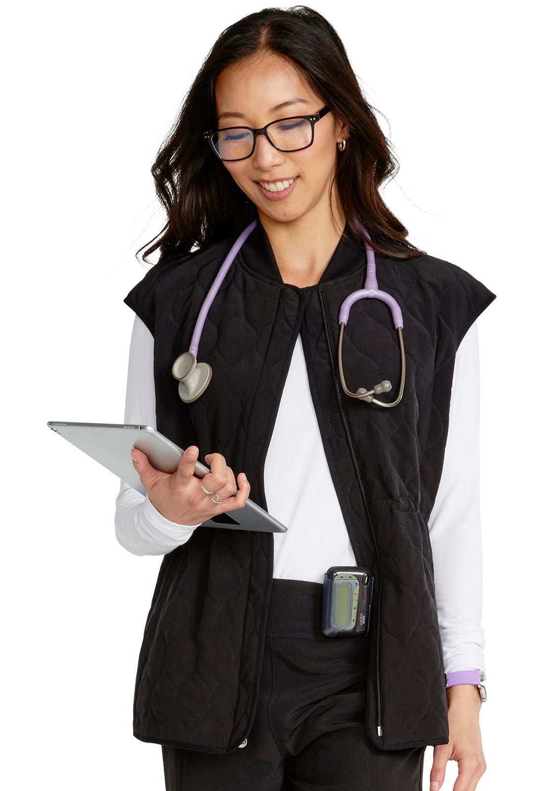 Allura - Quilted Scrub VestAlluraCKA570-BLACK-XS