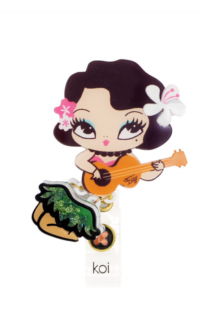 Aloha Hula - Retractable ID Badge HolderkoiA156A-HLC