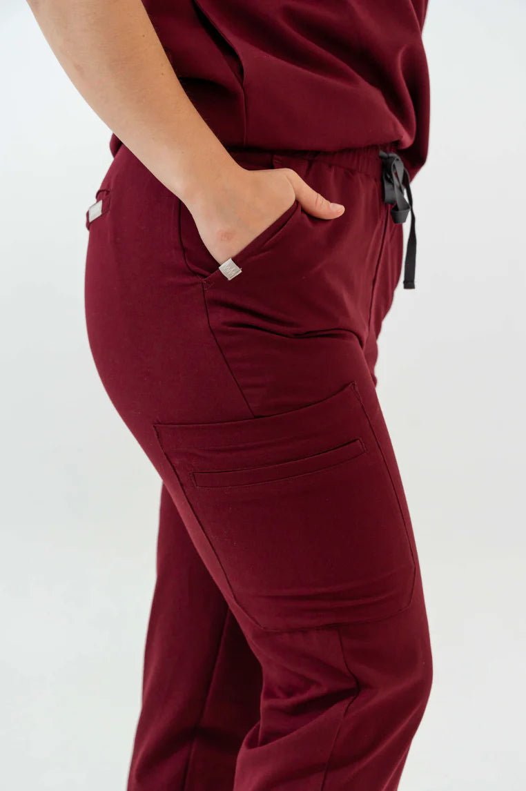 Anastasia Jogger Scrub PantsJOIIAANASTASIA-BURGUNDY-XS