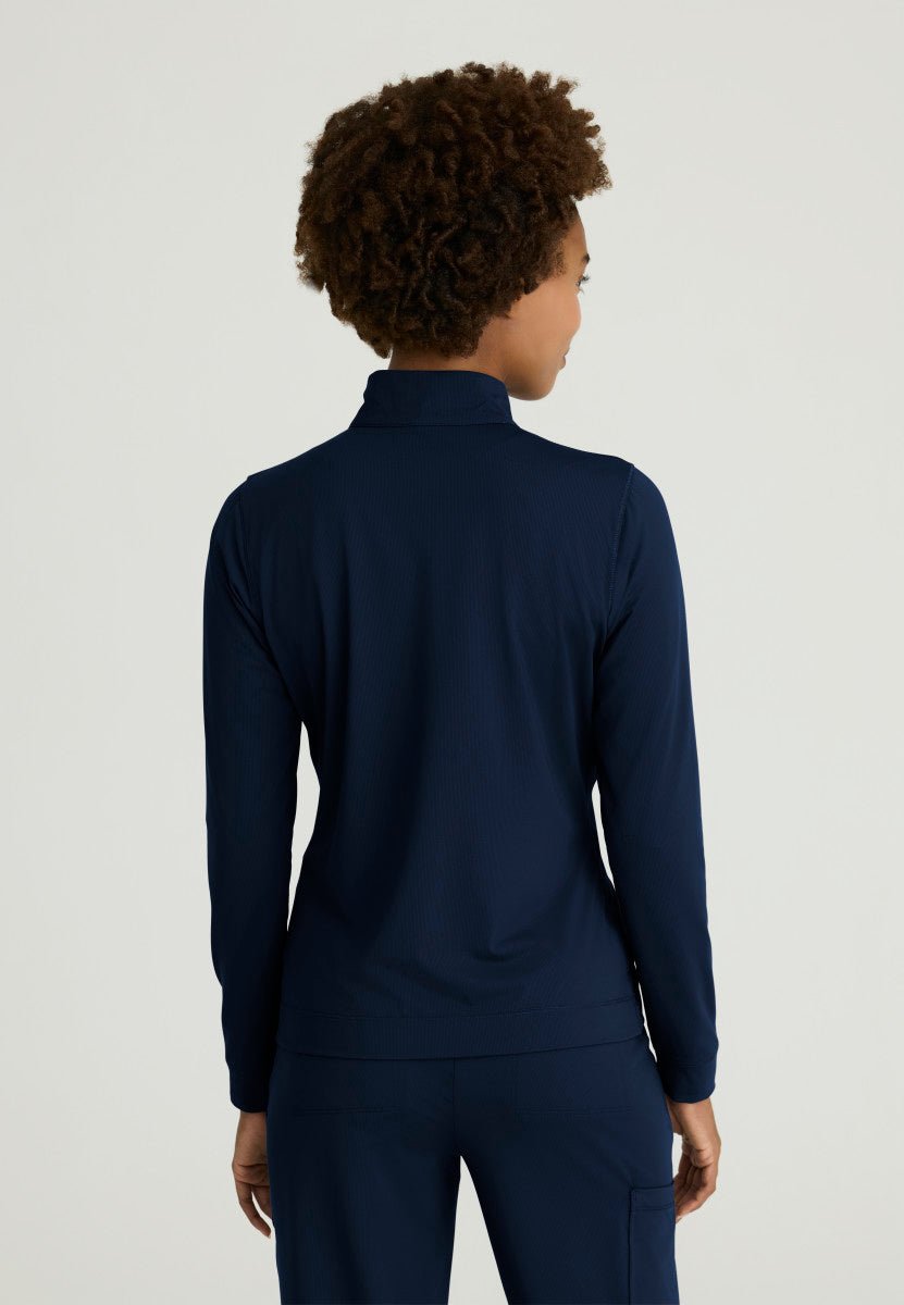 Atlas Long Sleeve Mock Neck Scrub TopSkechers Slip - insSKT274-NAVY-XXS