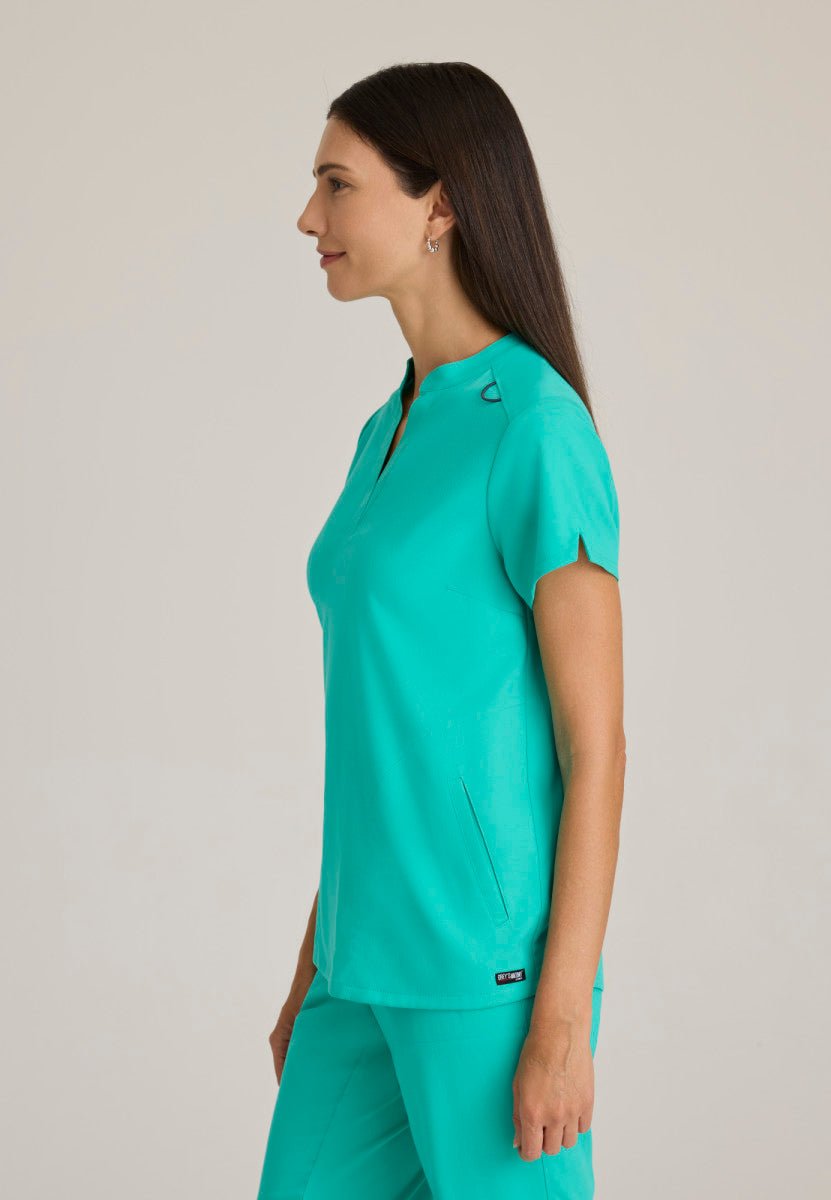 Avery Relaxed Fit Scrub TopGrey's Anatomy Spandex StretchGRST230-ALPINEAQUA-XXS