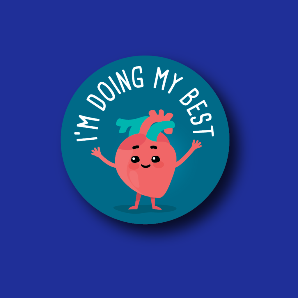 Interchangeable Badge Topper: I'm doing my best