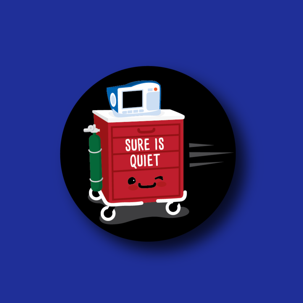 Interchangeable Badge Topper: Sure is Quiet - Code Cart