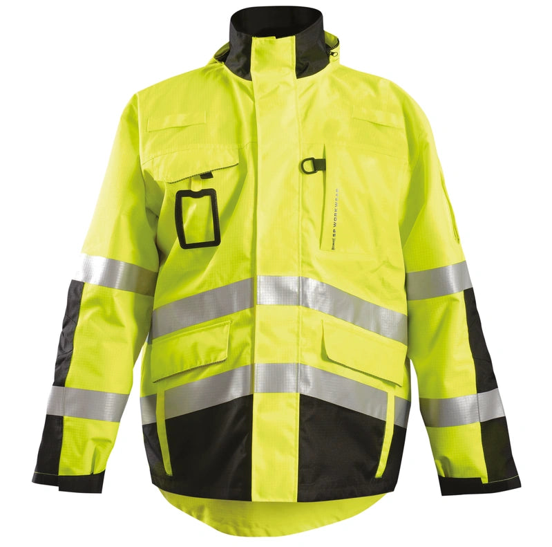 3-in-1 Black Bottom Rip Stop Flannel High Vis Parka Jacket High Vis Parka OccuNomix S