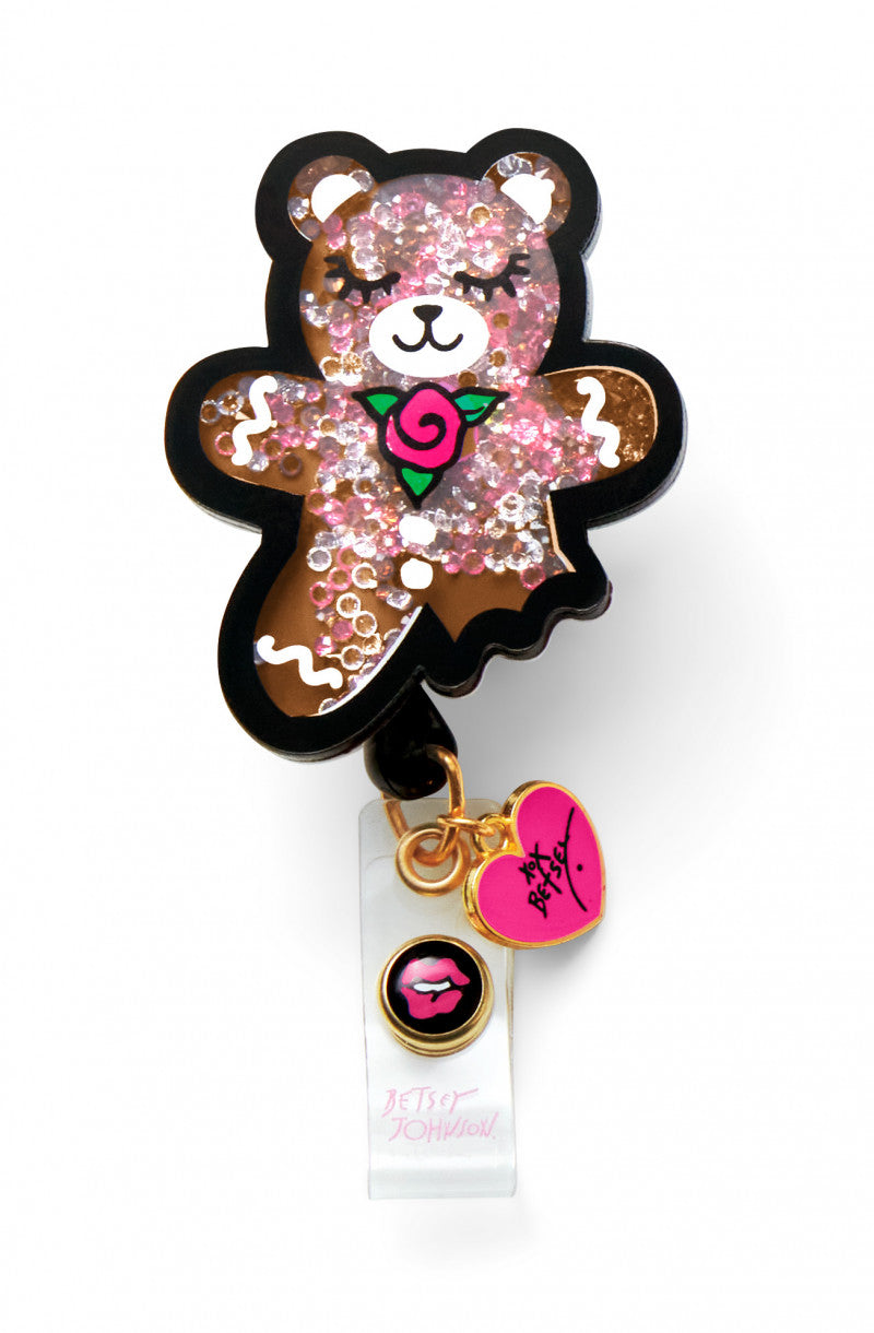 Gingerbread Bear - Retractable ID Badge Holder Retractable Badge Reel koi