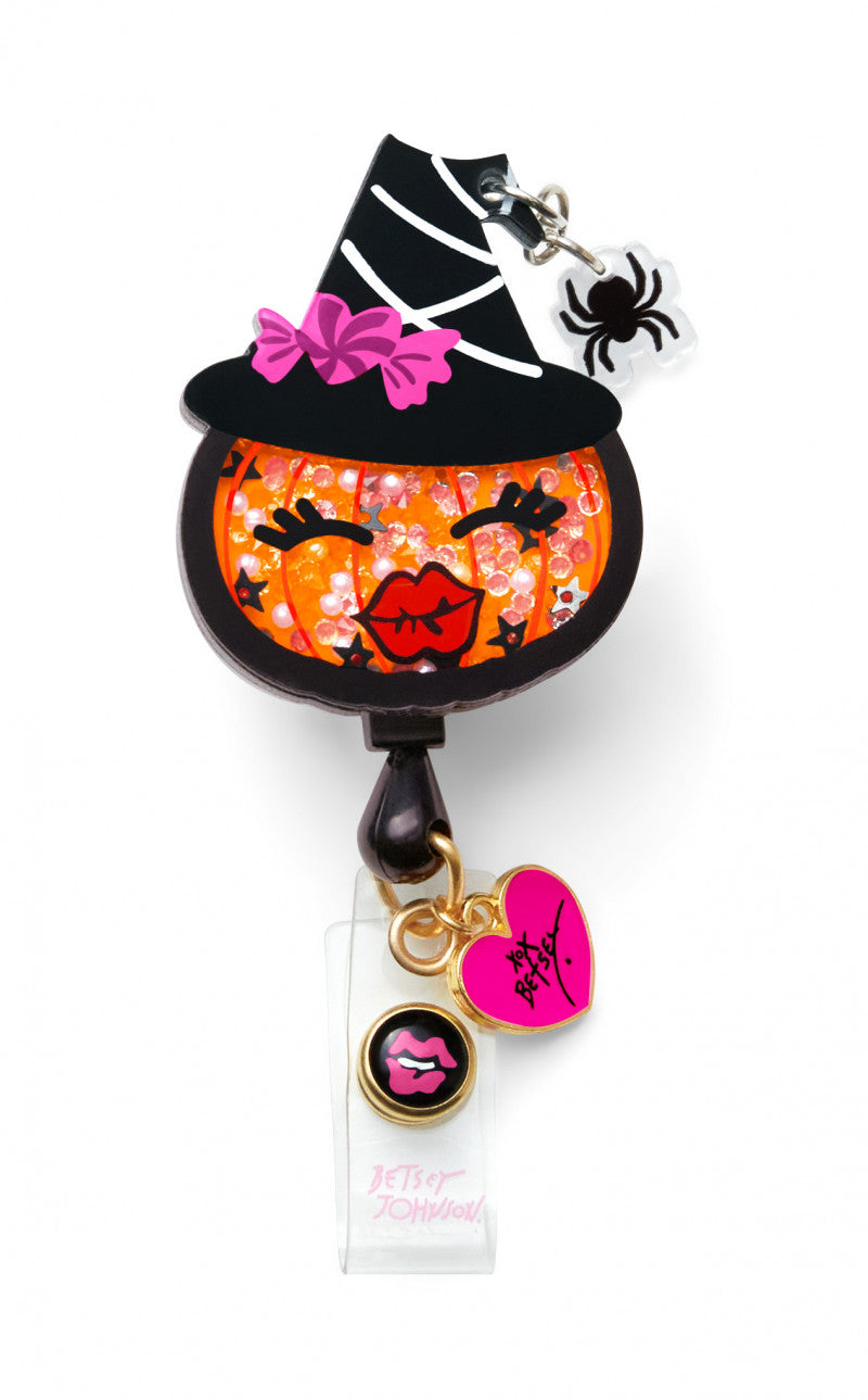 Witch Pumpkin - Retractable ID Badge Reel Retractable Badge Reel koi