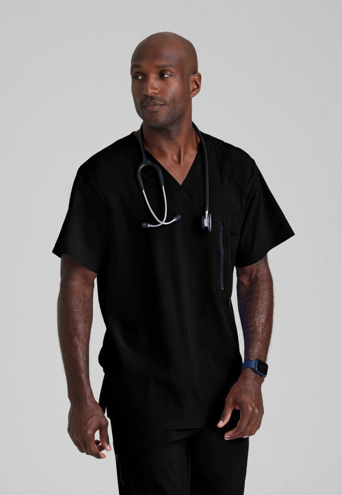 Barco One Amplify Men's Scrub TopBarco One0115-BLACK-1
