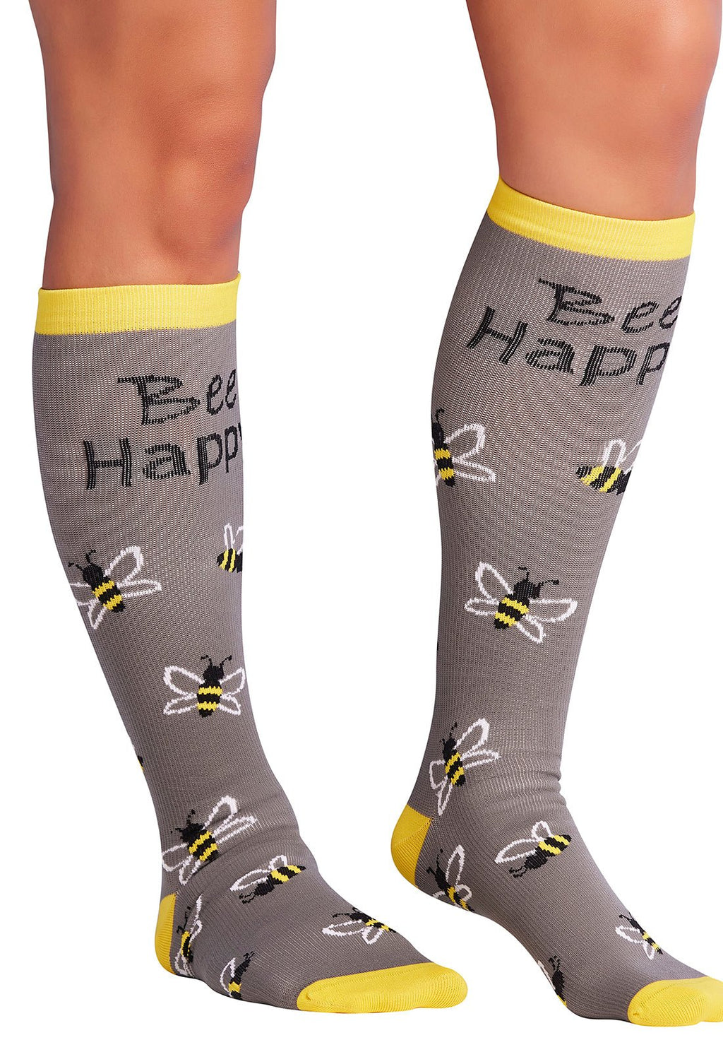 Bee Happy Compression SocksCherokee LegwearPRINTSUPPORT-BEEHP-REG