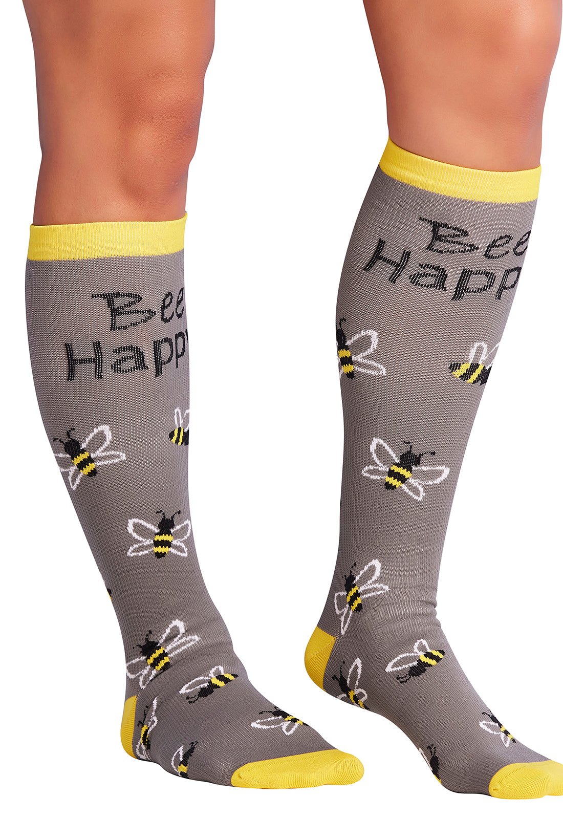 Bee Happy Compression SocksCherokee LegwearPRINTSUPPORT-BEEHP-REG