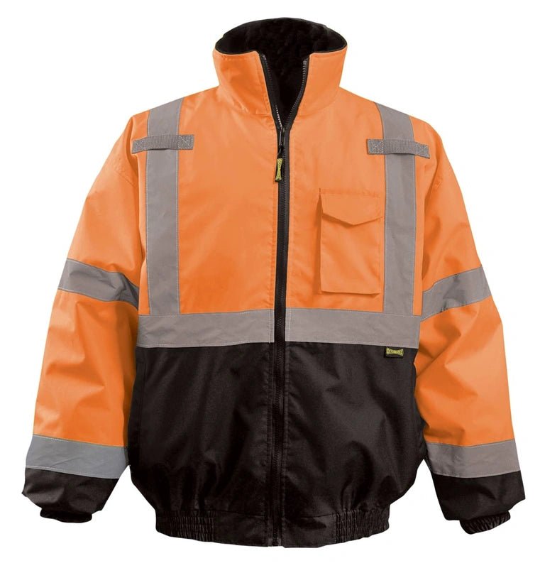 Black Bottom High Vis 2 - in - 1 Bomber JacketOccuNomixLUX-350-JB-ORANGE-S