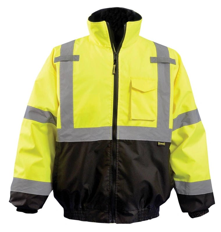 Black Bottom High Vis 2 - in - 1 Bomber JacketOccuNomixLUX-350-JB-YELLOW-S