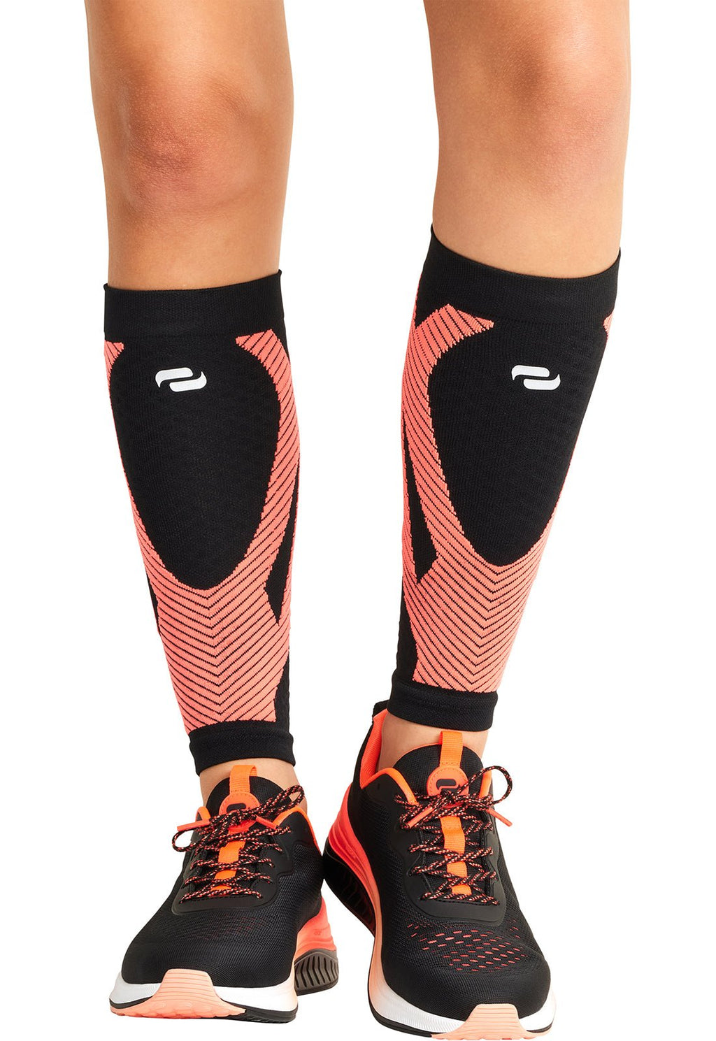 Black Vivid Orange - Compression Calf SleeveCherokee LegwearELECTIRC-BKVO-REG