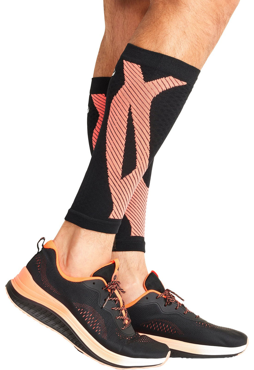 Black Vivid Orange - Compression Calf SleeveCherokee LegwearELECTIRC-BKVO-REG