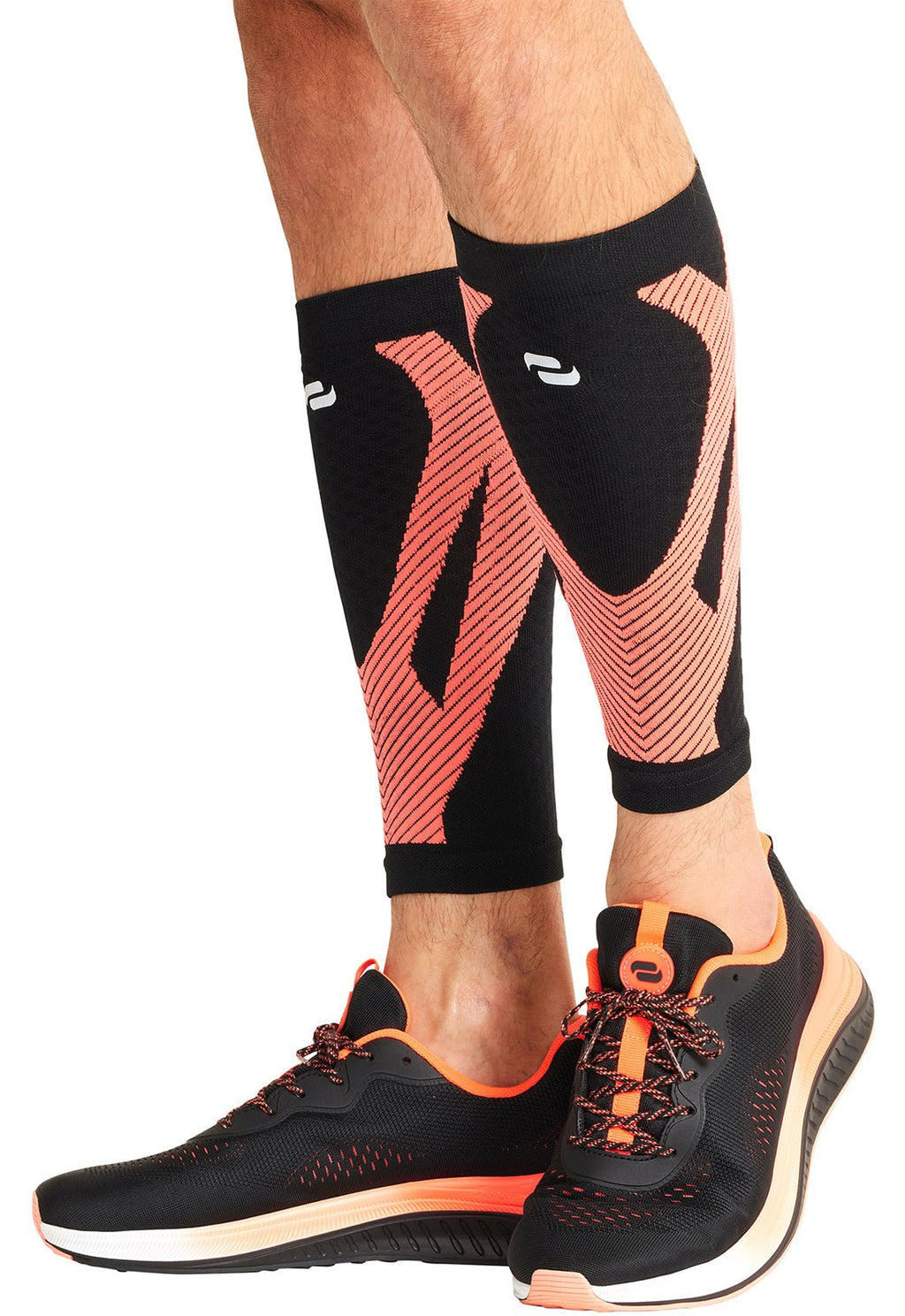Black Vivid Orange - Compression Calf SleeveCherokee LegwearELECTIRC-BKVO-REG
