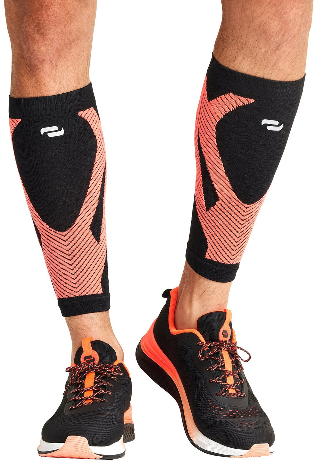 Black Vivid Orange - Compression Calf SleeveCherokee LegwearELECTIRC-BKVO-REG