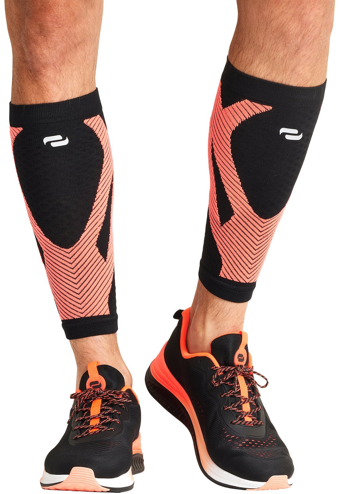Black Vivid Orange - Compression Calf SleeveCherokee LegwearELECTIRC-BKVO-REG