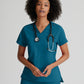 Grey's Anatomy Bree Tuck In Scrub Top Women's Scrub Top Grey's Anatomy Spandex Stretch   