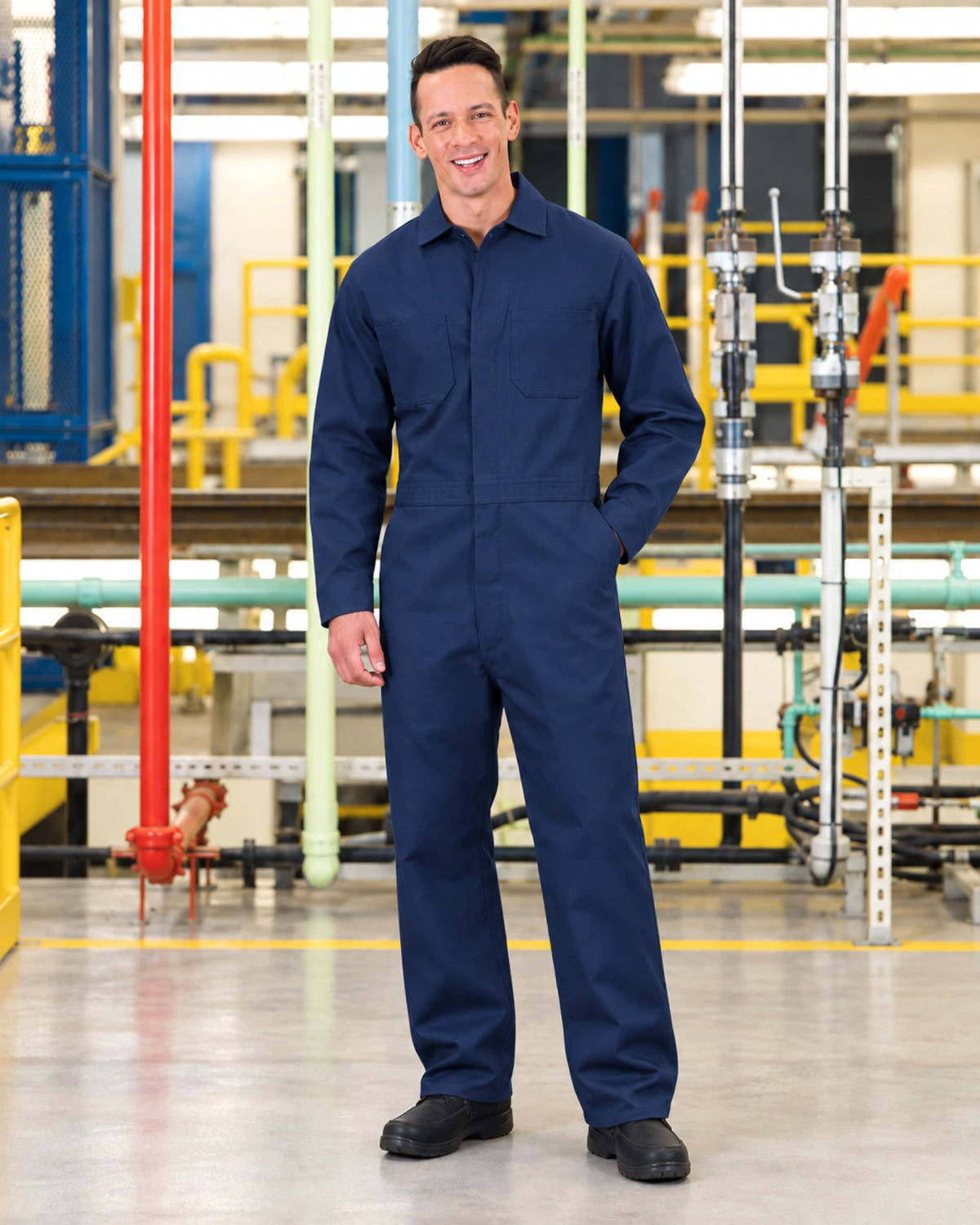 100% Cotton Button Front Coveralls