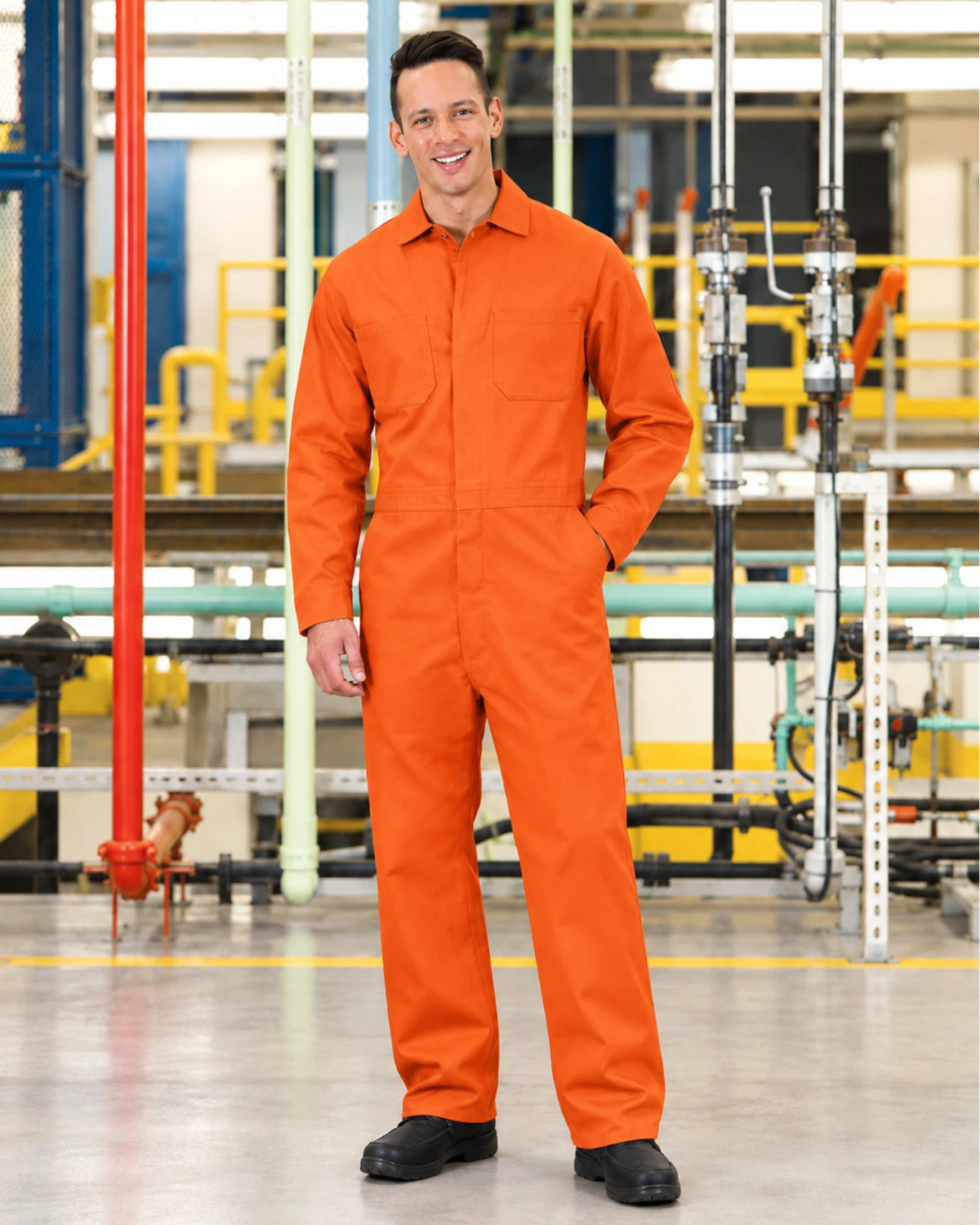 100% Cotton Button Front Coveralls