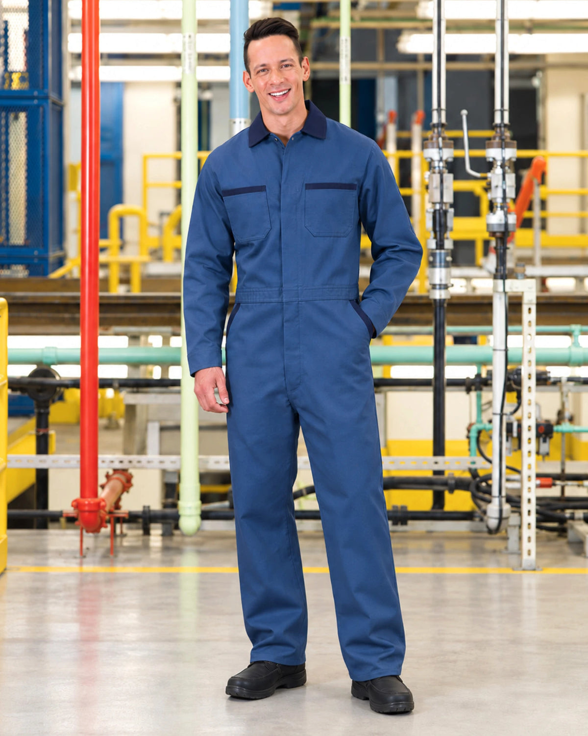 100% Cotton Button Front Coveralls