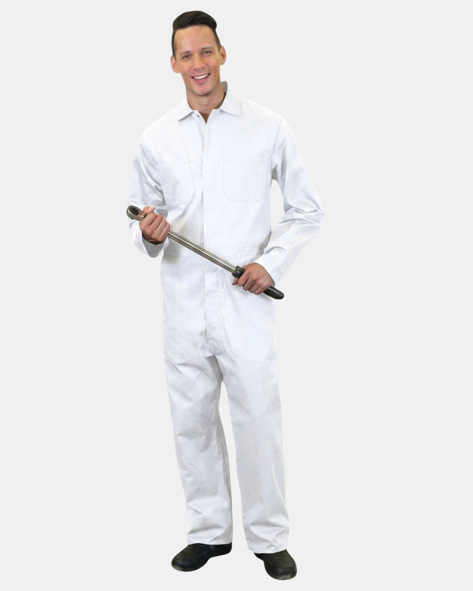 Cotton Button-Front Coveralls