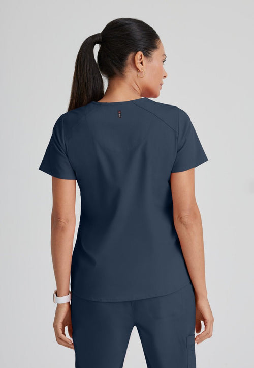 Cambrian College Nursing - Emma Scrub TopGrey's Anatomy Spandex StretchGRST011-STEEL-XXS