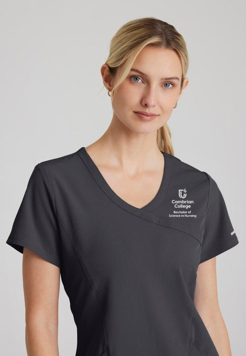 Cambrian College Nursing - Reliance Scrub TopSkechersSK102-PEWTER-XXS