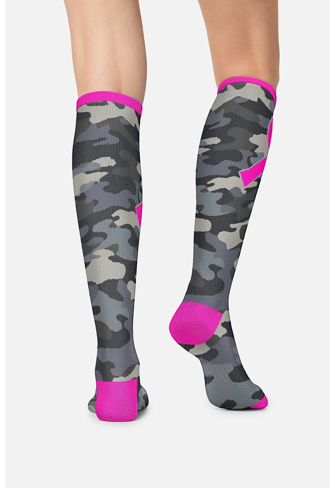 Camo Pink Ribbon Compression SocksCherokee LegwearPRINTSUPPORT-CMPRB-REG