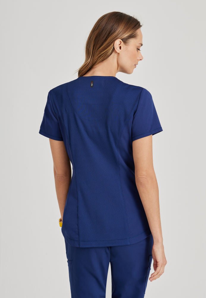 Capri 2 - Pocket Hourglass Scrub TopGrey's Anatomy Spandex StretchGRST136-INDIGO-XXS