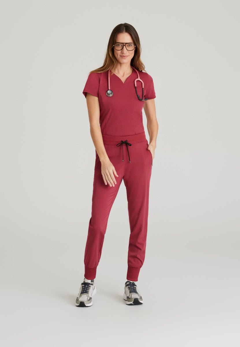 Capri 2 - Pocket Hourglass Scrub TopGrey's Anatomy Spandex StretchGRST136-MAPLERED-XXS