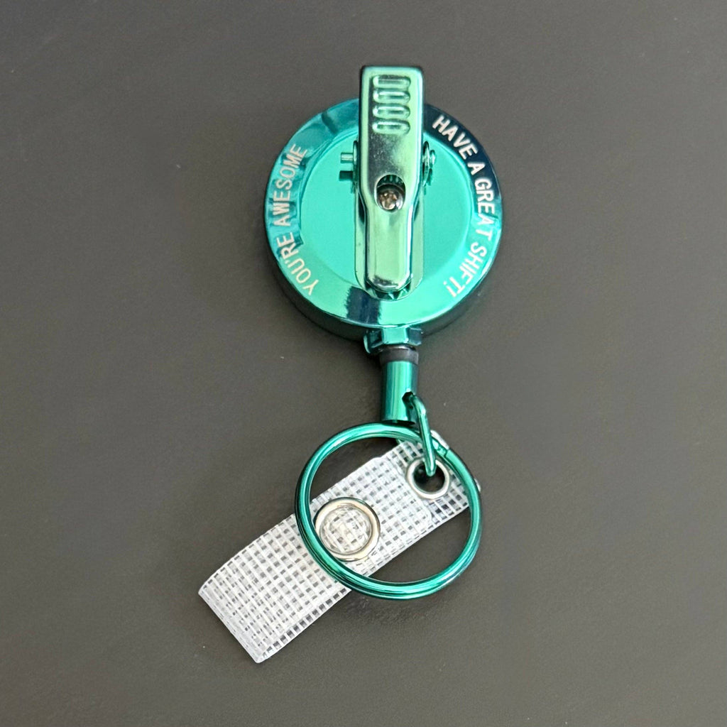 Interchangeable Heavy Duty Badge Reel - Teal