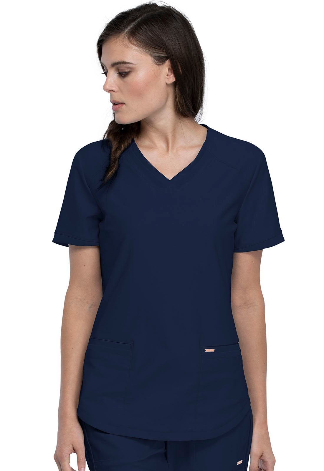 Cherokee Form V-Neck Scrub Top – Ultra Stretch Women's Scrub Top Cherokee Form Navy XXS